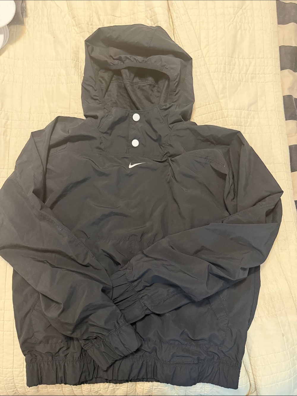 Youth Nike Black Hooded Windbreaker Pullover